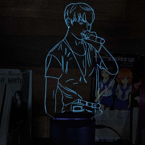 Акриловий 3D світильник-ночник Чонгук група BTS