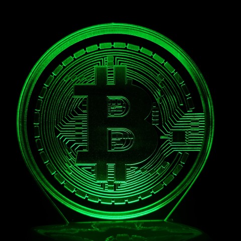 Акриловий 3D світильник-нічник Bitcoin