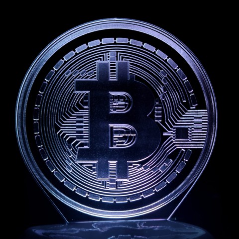 Акриловий 3D світильник-нічник Bitcoin