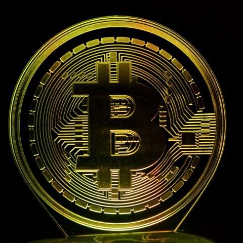 Акриловий 3D світильник-нічник Bitcoin