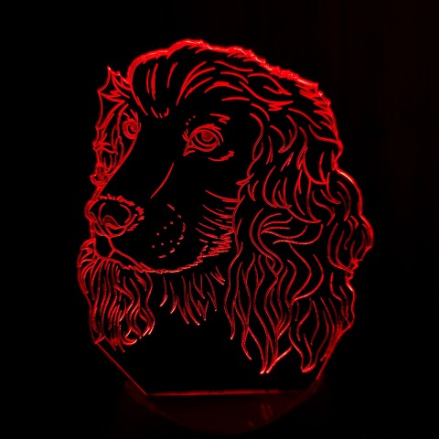 Акриловий 3D світильник-нічник собака