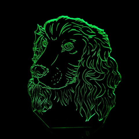 Акриловий 3D світильник-нічник собака