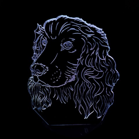 Акриловий 3D світильник-нічник собака