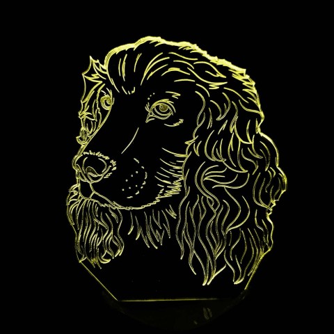 Акриловий 3D світильник-нічник собака