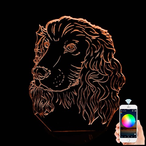 Акриловий 3D світильник-нічник собака