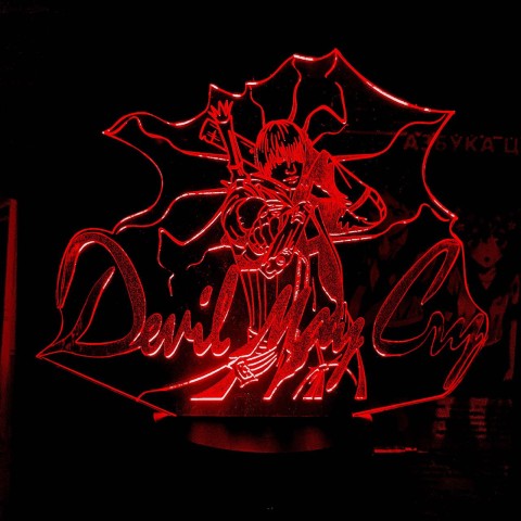 Акриловий 3D світильник-нічник Devil May Cry 
