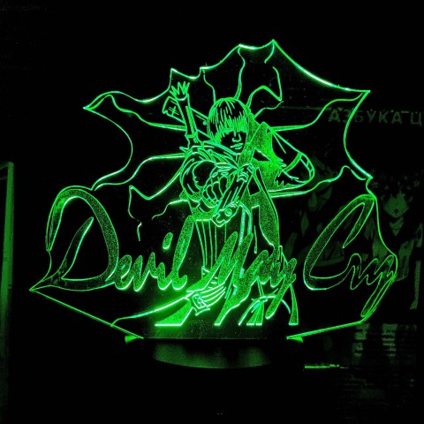 Акриловий 3D світильник-нічник Devil May Cry 