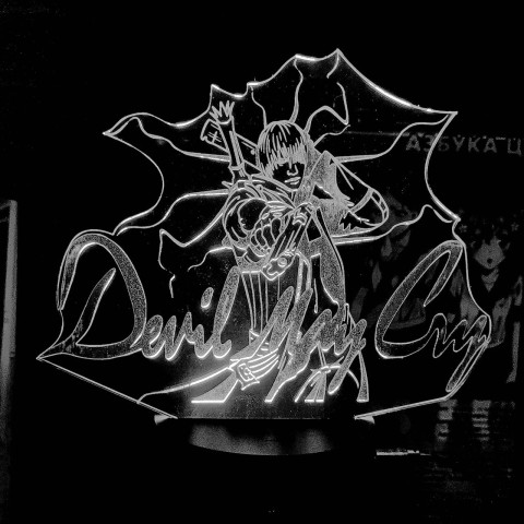 Акриловий 3D світильник-нічник Devil May Cry 