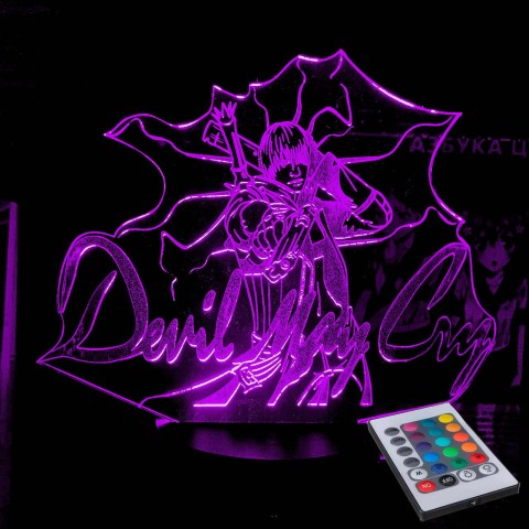 Акриловий 3D світильник-нічник Devil May Cry 