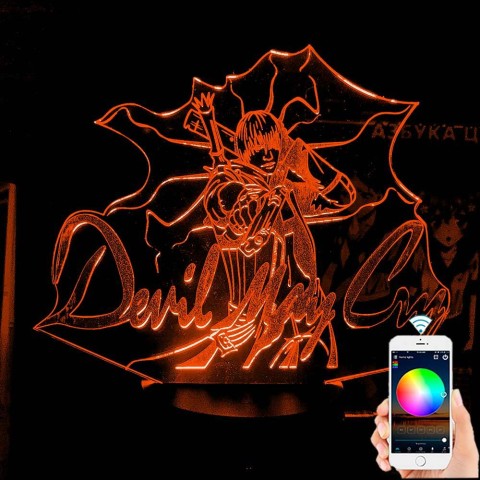 Акриловий 3D світильник-нічник Devil May Cry 