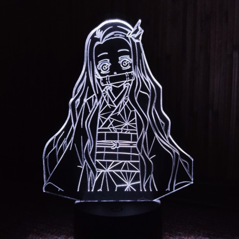 Акриловий 3D світильник-нічник Незуко Камадо 3
