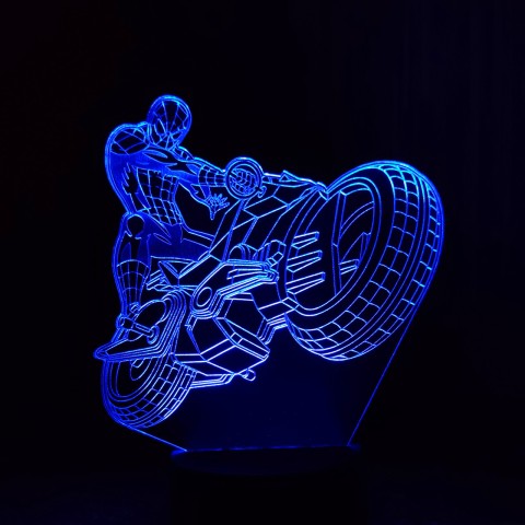 Акриловий 3D світильник-нічник Людина-павук 2 (Спайдермен)