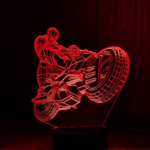 Акриловий 3D світильник-нічник Людина-павук 2 (Спайдермен)