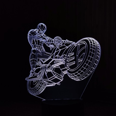 Акриловий 3D світильник-нічник Людина-павук 2 (Спайдермен)