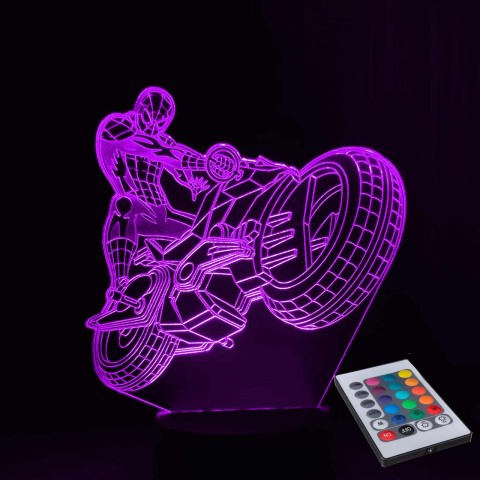 Акриловий 3D світильник-нічник Людина-павук 2 (Спайдермен)