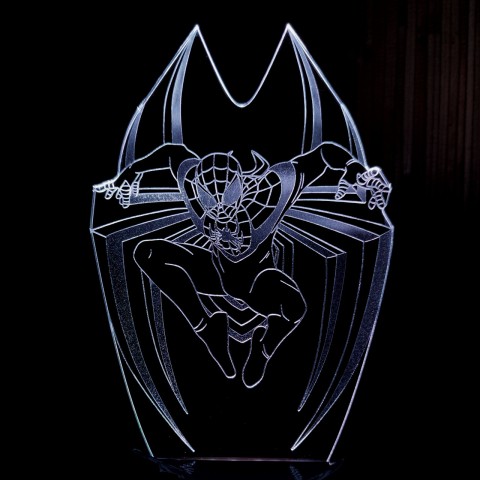 Акриловий 3D світильник-ночник Людина-павук 2 (Спайдермен)