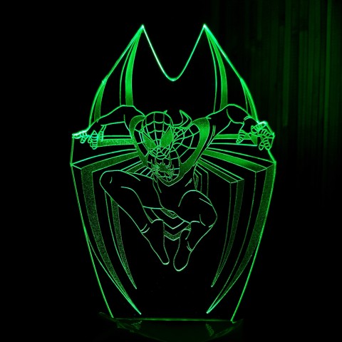 Акриловий 3D світильник-ночник Людина-павук 2 (Спайдермен)