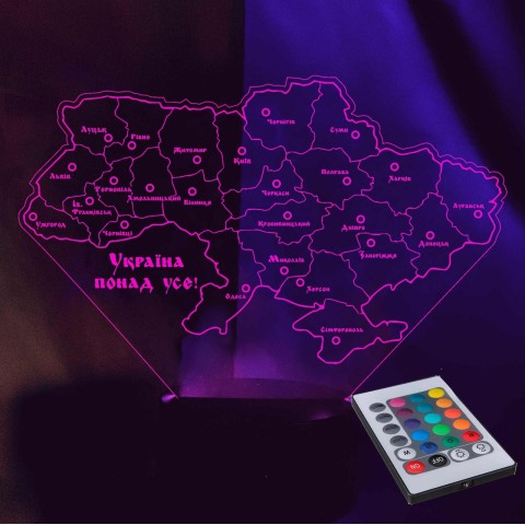 Акриловий 3D світильник-нічник Україна