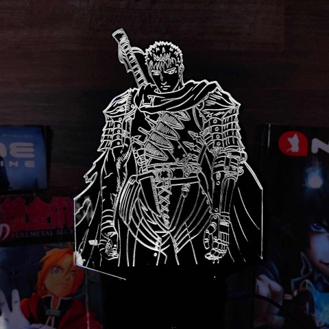 Акриловий 3D світильник-нічник Гатс "Берсерк"