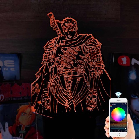 Акриловий 3D світильник-нічник Гатс "Берсерк"