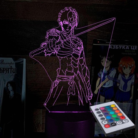 Акриловий 3D світильник-нічник Ічиго Куросакі "Бліч"