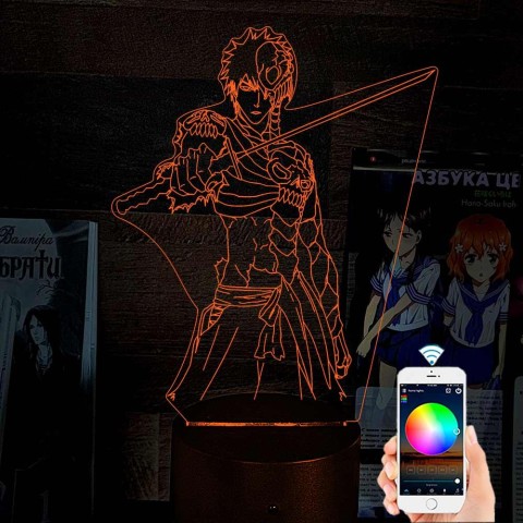 Акриловий 3D світильник-нічник Ічиго Куросакі "Бліч"