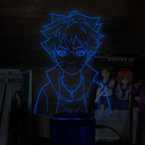 Акриловий 3D світильник-нічник Боруто Узумакі "Наруто"