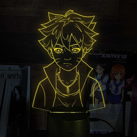 Акриловий 3D світильник-нічник Боруто Узумакі "Наруто"