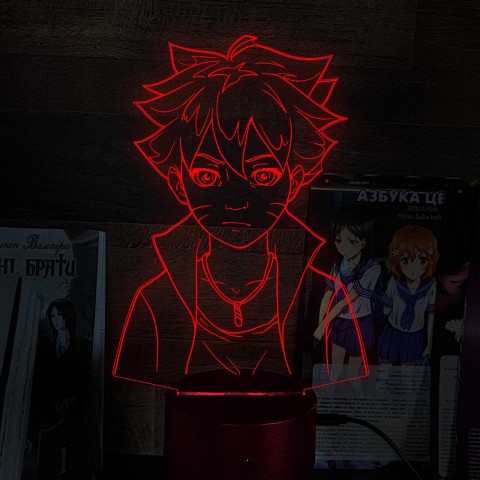 Акриловий 3D світильник-нічник Боруто Узумакі "Наруто"