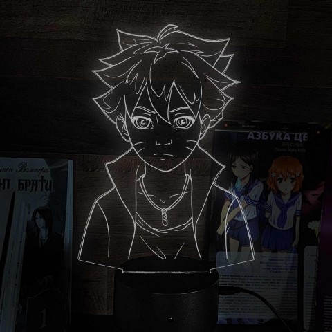 Акриловий 3D світильник-нічник Боруто Узумакі "Наруто"