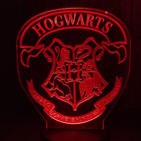 Акриловий 3D світильник-нічник герб Гоґвортсу