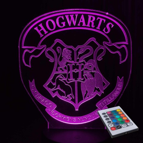 Акриловий 3D світильник-нічник герб Гоґвортсу