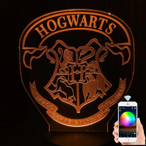 Акриловий 3D світильник-нічник герб Гоґвортсу