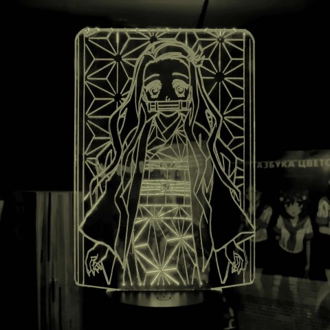 Акриловий 3D світильник-нічник Незуко Камадо 3