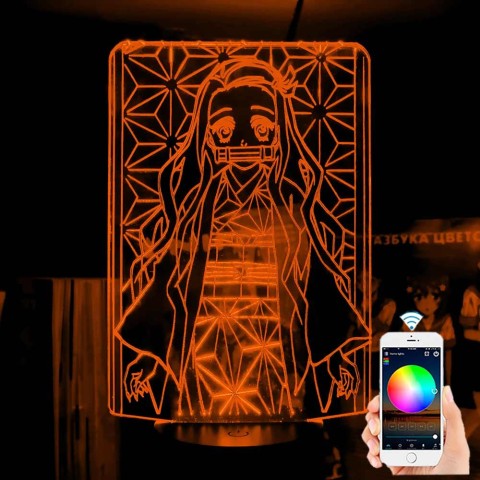 Акриловий 3D світильник-нічник Незуко Камадо 3