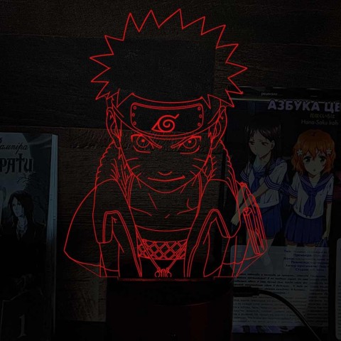 Акриловий 3D світильник-нічник Наруто