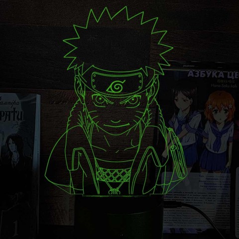 Акриловий 3D світильник-нічник Наруто