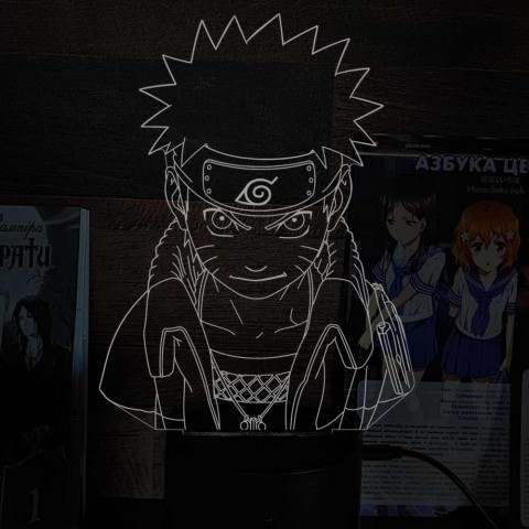 Акриловий 3D світильник-нічник Наруто