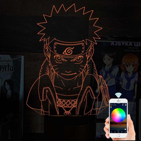 Акриловий 3D світильник-нічник Наруто