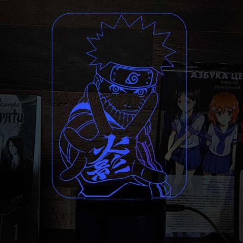 Акриловий 3D світильник-ночник Наруто 2