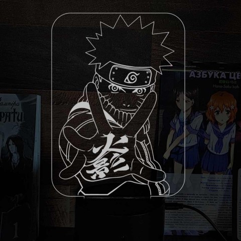 Акриловий 3D світильник-ночник Наруто 2