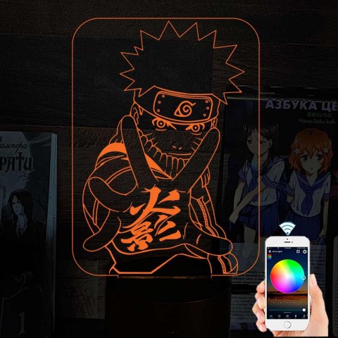 Акриловий 3D світильник-ночник Наруто 2