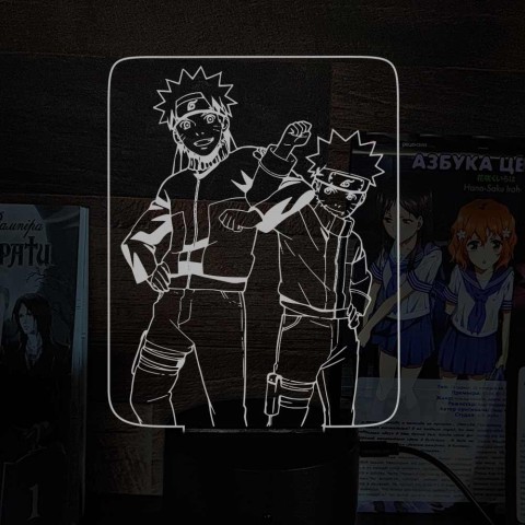 Акриловий 3D світильник-ночник Наруто 4