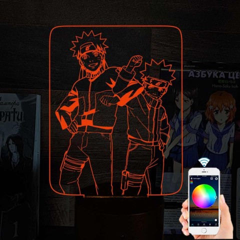 Акриловий 3D світильник-ночник Наруто 4