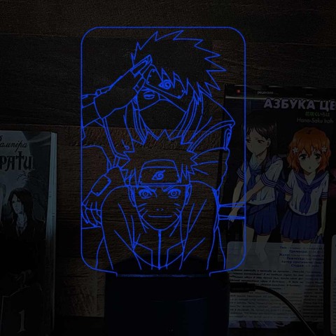 Акриловий 3D світильник-ночник Наруто 5