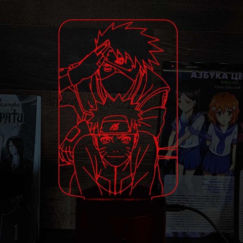 Акриловий 3D світильник-ночник Наруто 5