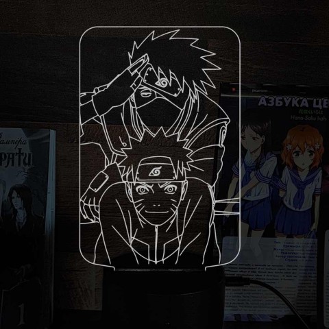 Акриловий 3D світильник-ночник Наруто 5