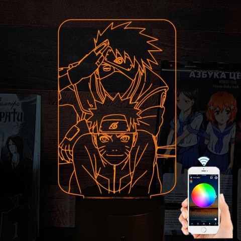 Акриловий 3D світильник-ночник Наруто 5