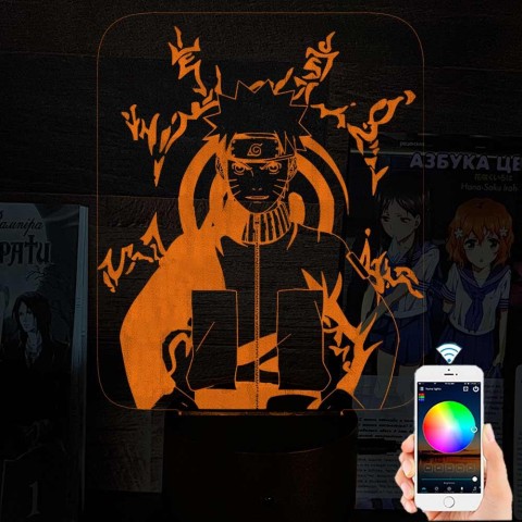 Акриловий 3D світильник-ночник Наруто 6