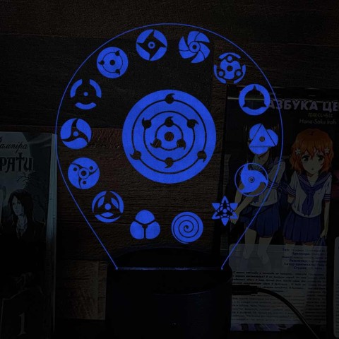 Акриловий 3D світильник-ночник Наруто 7